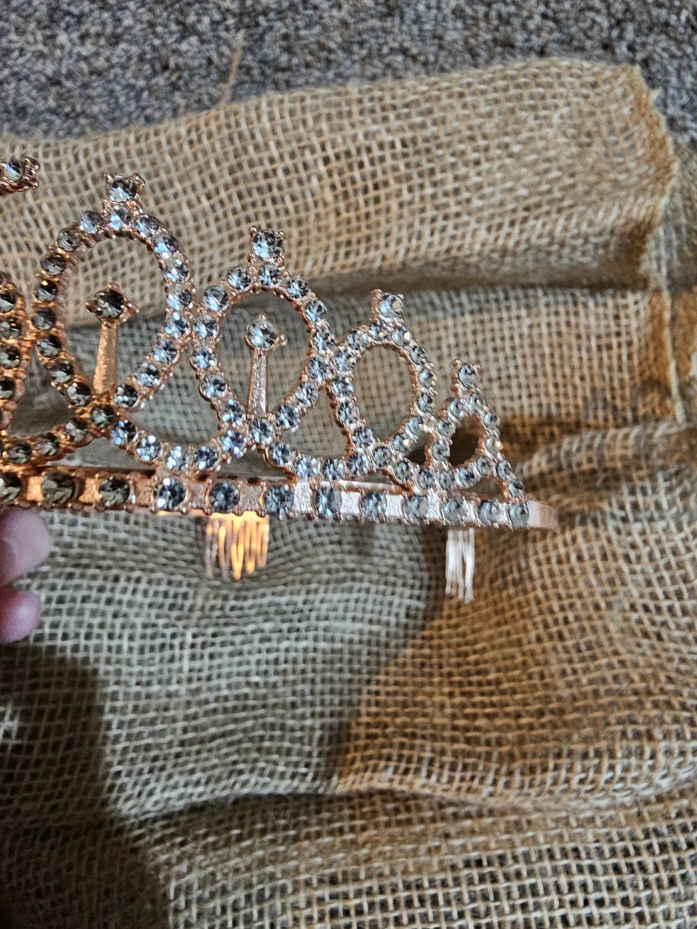 Rose Gold 65 Rhinestone Birthday Tiara